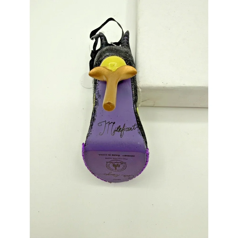 RETIRED Disney Parks Runway Shoe Ornament ~ Villain‎ ~ Maleficent ~ Christmas